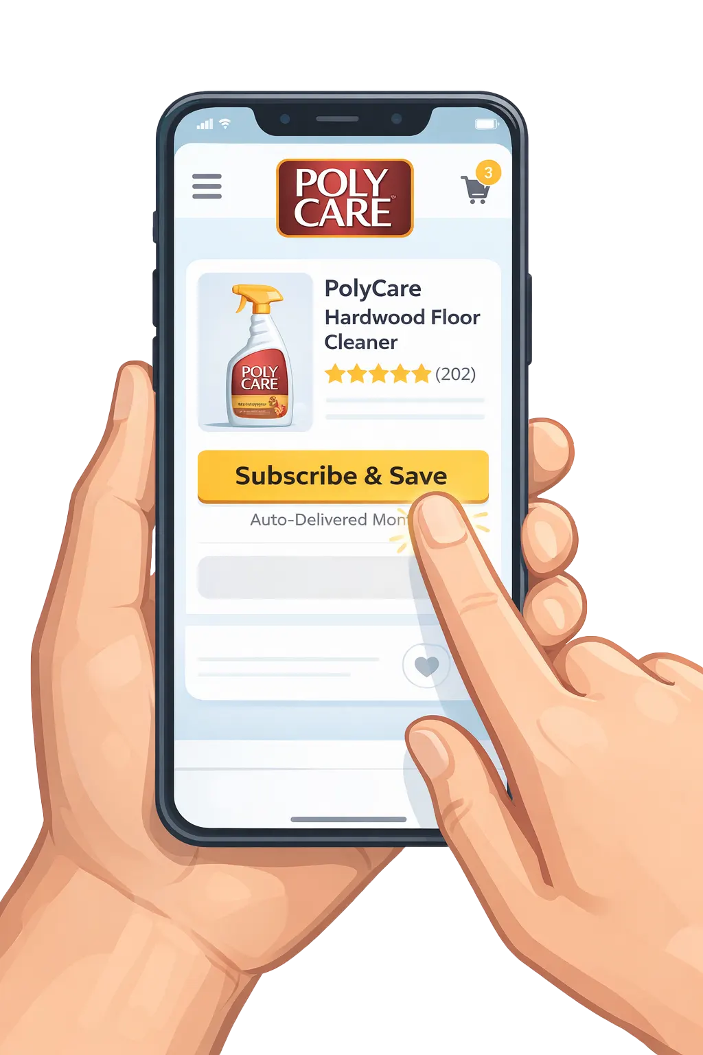 Subscribe & Save on mobile